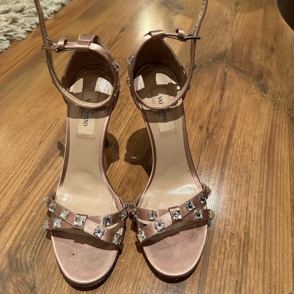 Valentino Satin Strappy Heels - Picture 2 of 4